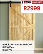 Pine Standard Barn Door Kit 1070mm 81505772