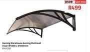 Awning Warehouse Awning Multiwall Clear W1200 x D1000mm 81411331