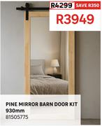 Pine Mirror Barn Door Kit 930mm 81505775