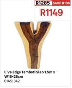 Live Edge Tamboti Slab 1.5m x W15-25cm 81451342