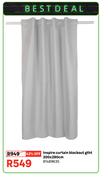 INSPIRE Curtain Blockout gtht 200 x 280cm