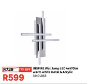 INSPIRE Wall Lamp LED 4x470lm Warm White Metal & Acrylic