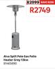 Alva 13Kw Split Pole Gas patio Heater (Grey) 81465890