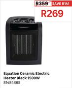 Equation 1500W Ceramic Electric Heater (Black) 81484865