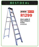 Alum Ladder 8 Step S/Sided A Frame
