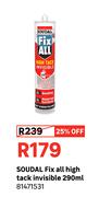 SOUDAL Fix All High Tack Invisible 290ml