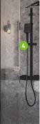 Sensea Studio Full System Shower Column Black With Mixer 81498332