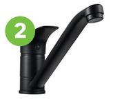 Delinia Essential Kitchen Mixer Tap Matt Black 81498036