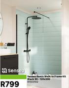 Sensea Remix Walk In Frame Kit Black 90-120 x 200 8503102