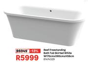 Reef Freestanding Bath Tub Skirted White W170cm x D80cm x H56cm 81474329