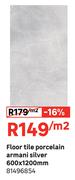 Floor Tile Porcelain Armani Silver 600 x 1200mm 81496854-Per Sqm