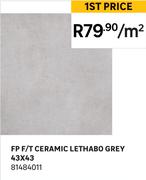 FP F/T Ceramic Lethabo Grey 43 x 43 81484011-Per Sqm