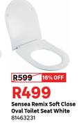 Sensea Remix Soft Close Oval Toilet Seat White 81463231