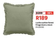 Lucile Cushion Forest Fringe 44cm x 44cm 81458590