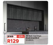 3d Wall Clad Onyx Black 2.4 x 118 x 6 81498414