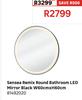 Sensea Remix Round Bathroom LED Mirror Black W60cm x H60cm 81492020