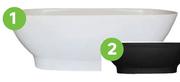 Quartz Bath Mixer Including Handshwer Black 81493679