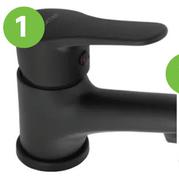 Quartz Bath Mixer Including Handshower Black 81493678
