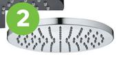 Sensea Kouta Round Shower Head Chrome 25cm 81492857