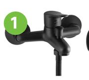 Quartz Bath Mixer Including Hand Shower Black 81493679
