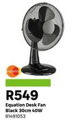 Equation Desk Fan Black 30cm 40W 81491053