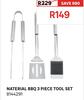 Naterial BBQ 3 Piece Tool Set 8144291