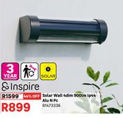 Inspire Solar Wall 4Dim  900lm Ip44 Alu N Pc 81473336
