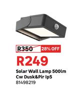 Solar Wall Lamp 500Lm Cw Dusk & Pir Ip5 81498219