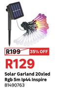 Solar Garland 20xled Rgb 5m Ip44 Inspire