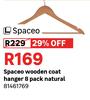 Spaceo Wooden Coat Hanger 8 Pack Natural 81461769