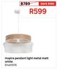 Inspire Pendant Light Metal Matt White 81481976