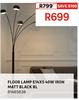 Floor Lamp E14 x 5 40W Iron Matt Black BL 81485638