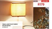 Table Lamp E14 x 1 Fabric Pecan Akora 81498433
