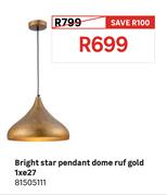 Bright Star Pendant Dome Ruf Gold 1 x E27 81505111