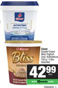 Clover Double Cream Bliss Yoghurt-750g/1L