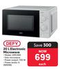 Defy 20L Electronic Microwave 389396