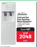 Sunbeam Cold & Hot Free Standing Water Dispenser 346091