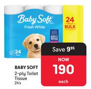 Baby Soft 2 Ply Toilet Tissue-24's