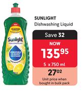 Sunlight Dishwashing Liquid-5 x 750ml