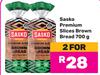 Sasko Premium Slices Brown Bread-For 2 x 700g