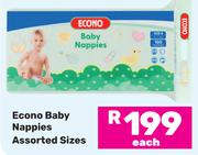 Econo Baby Nappies (Assorted Sizes)-Each 