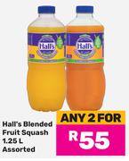 Hall's Blended Fruit Squash Assorted-For Any 2 x 1.25Ltr