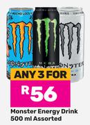 Monster Energy Drink Assorted-For Any 3 x 500ml