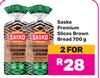 Sasko Premium Slices Brown Bread-For 2 x 700g