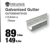 Heunis Galvanised Gutter GUTDM04075100-6.0m
