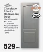 Swartland Classique Interior Hollowcore Door EBCSSLI0-GREY-Each