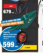 Agardo Value Concrete Wheelbarrow 0.6MM WW02-B-Each