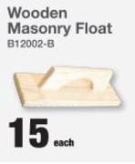Wooden Masonry Float B12002-B-Each