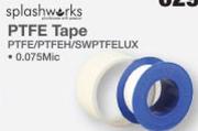 Splashworks PTFE Tape Medium Duty PTFE/PTFEH/SWPTFELUX-12mm x 7m Each