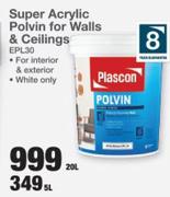 Plascon Super Acrylic Polvin For Walls & Ceilings EPL30-20L